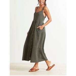 Evereve- Lila Gauze Buttondown dress